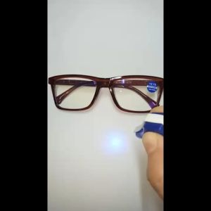 Kacamata (+) Plus Rabun Dekat Antiradiasi Untuk Pria Wanita Ukuran Ready Ukuran +1.00 sampai +3.00 Bentuk Square Kotak Warna Coklat - ADA CASE