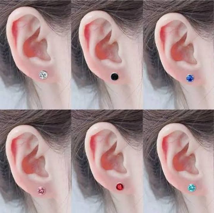 ANTING MAGNET PERMATA TANPA TINDIK -ANTING FASHION WANITA DAN PRIA