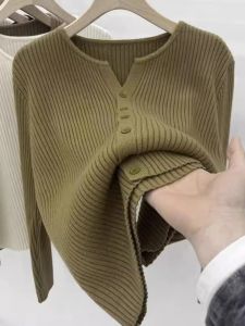 WANGGONGZHU | Womens Knitted Cardigan Jacket Slim Fit Casual Style Autumn Winter Fashion Simple Design Long Sleeve Top Princess Style