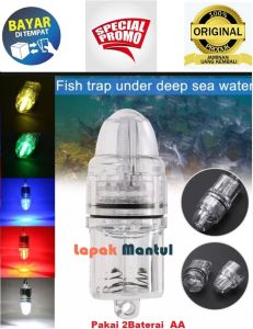 LM-204 JIAHONG Lampu Umpan LED Indikator Penarik Ikan Tahan Di Perairan Dalam Dengan 2 Baterai AA