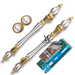 Gagang Pintu Rumah Kuningan Kunci Dahlia Kamboja Gold 60 cm 1 Set
