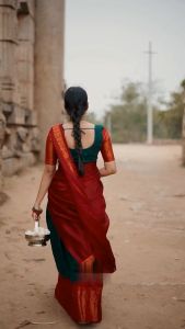 [Pre Order] Kanjiveram Silk Zari lehanga with blouse along with banarasi Duppta (New arrivals Half Saree Noramal / Ready To Wear) ~ Delivery Lead Time : 10 days