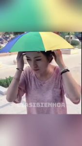 Dù Đội Đầu Câu Cá Du Lịch Che Mưa Nắng 7 Màu Tiện Lợi