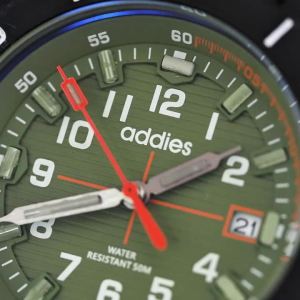 addies | ADDIES Mens Outdoor Fashion Watch 25cm Nylon Strap 50m Water Resistance Luminous Tube Display Sporty Quartz Watch with Calendar