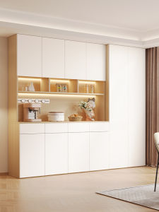 PAMEDI | Cream Styled Wooden High Storage Cabinet