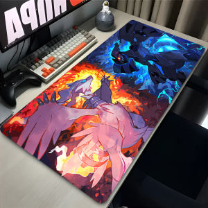 Bandai | Mouse Pad Laptop Anime Gaming P-Pokemon Zekrom Reshiram Mousepad Gamer Computer Accessories Non-slip Rubber Keyboard Desk Mat