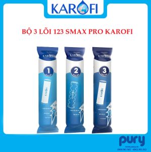 Bộ lõi lọc nước thô 123 SMAX Pro Karofi - Hàng chính hãng Dùng cho máy lọc nước RO