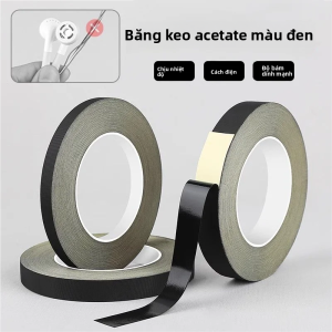 Băng Vải Axetat Cách Nhiệt Nhiệt Độ Cao Chống Cháy Màu Đen Để Sửa Chữa LCD Băng Dính Axit Axetic