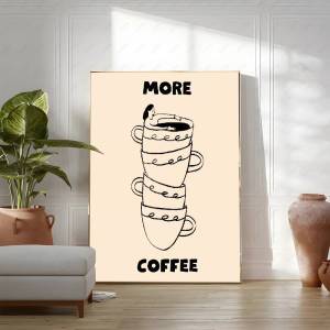 Bandai | Funny Coffee Club Diver Abstract Canvas Prints Poster Modern Minimalism Art Prints Kitchen Wall Art Home Decor Art Poster Gifts