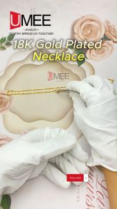 18k Gold Plated Chain Necklace Jewelry Accessories For Women