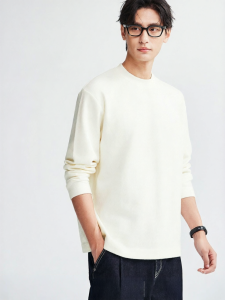 MIANXIANSHENG | Heavyweight Fleece Soft Loose-fit Long Sleeve T-Shirt
