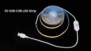 5V COB LED Strip Touch Dimmer USB Plug 320LEDs/m High Density Flexible Led Tape 3000K 4000K 6500K Led Lights Indoor Lighting