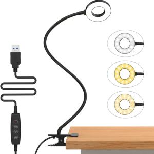 Đèn Sách USB 48 Đèn LED Với 3 Chế Độ Màu 10 Bộ Điều Chỉnh Độ Sáng 360 ° Đèn Bàn Cổ Ngỗng Linh Hoạt Để Đọc Sách Sử Dụng Ban Đêm