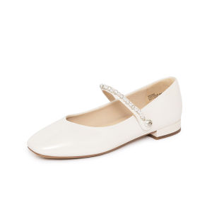 Reemoor | Glittering Crystal Mary Jane Flat Shoes