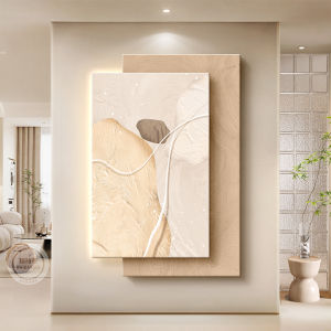 Entry Door Entrance Painting Cream Style Living Room Corridor and Aisle Painting Fancy Three-Dimensional Abstract Wall Lamp Painting