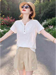 V.C.I | Large Size Slim Fit Bamboo Yarn Short Sleeve T-Shirt Summer Fashion Women