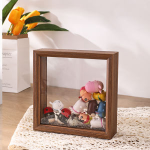 Cute Particle Transparent Storage Jar Hollow Three-Dimensional Picture Frame Doll Display Box Toy DIY Dried Flower Specimen Frame