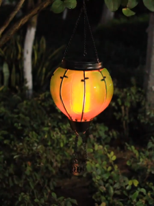 ONELINE 1pc Solar Hot Air Balloon Outdoor LED Hanging Lantern Decorative for garden light
