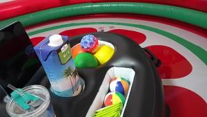Floating Ice Bar Pool Float Thickened PVC Multi Cup Holder Inflatable Drink Cooler for Summer Beach Party