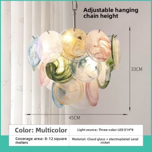 JIASHIDA | Vintage French Colored Glass Chandelier