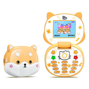H55 Cute Mini Corgi Flip Cell Phone