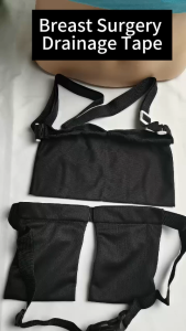 Adjustable Mastectomy Drainage Pouch with Shower Bag for Breast Surgery Mastectomy Augmentation Recovery Support Patient Care