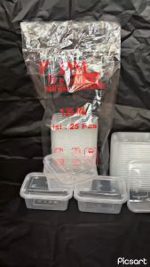 THINWALL KECIL 125ML PERSEGI PANJANG/KOTAK MAKAN 125ML/KOTAK KECIL ISI 25 SET