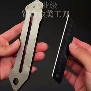 Isi Pisau Cutter Stainless 10pcs Material Baja Hitam SK5 Cutter Blades 100x18mm