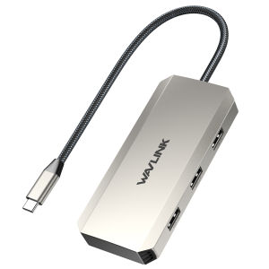 WAVLINK แท่น USB จอแสดงผลสามตัว C แท่นวางมือถือแล็ปท็อป7-In-1พร้อมไฟ95W เครื่องเดียว8K Triple 4K/60Hz พร้อม DP 2HDMI USB2.0-A 480Mbps สำหรับ MacBook Dell XPSThinkpad Lenovo HP แล็ปท็อป