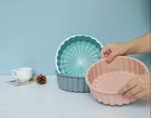SM104 Silicone Sunflower Cake Mould Pink Blue Grey
