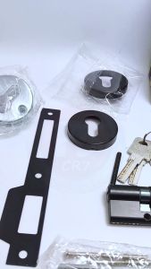 KUNCI PINTU RUMAH (ORCHAD BLACK)KUNCI PINTU UKURAN 25CM MODEL MINIMALIS HANDLE OVAL MODEL TERBARU BL