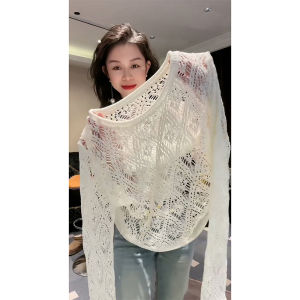 Stunningly Beautiful Hollow out Sun Protection Shirt Top Womens Daily Wear Elegant Design T-Shirt Summer 2024 Collection