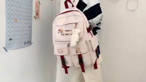 Balo học sinh thời trang Hàn Quốc 2 lớp nhiều ngăn dày dặn 113 Gia Nguyễn --