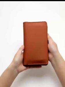 Men’s Credit Leather Bifold Wallet with Coin Purse - Premium PU Leather Long Wallet for License and Cards