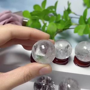 1pc Natural Crystal Clear quartz Ball Mineral Specimen Healing Stone Reiki Crystal Ball Crafts Home Desk Decor Souvenir DIY Gift