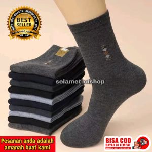kaos kaki pria import motif polos