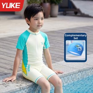 YUKE | Summer New Boys One-Piece Sun-Protection Training Swimsuit