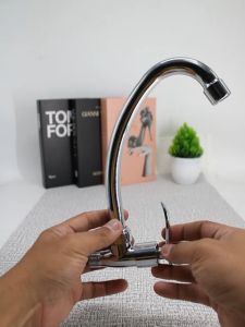 ACEBEST Kran Wastafel Cuci Piring Kran Angsa Kran Bak Cuci Piring Kran BCP JS-25