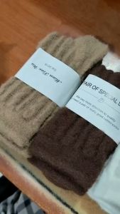 m3131 Kaos kaki wanita thermal anti dingin bahan wol Kaus kaki bulu musim dingin premium Winter long socks