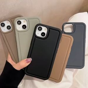 Phone Case for iPhone 11 12 13 14 15 Pro Max XRX XS Max 7 8 6 6S Plus SE 2020 Soft TPU Cushion Matte Bumper Case