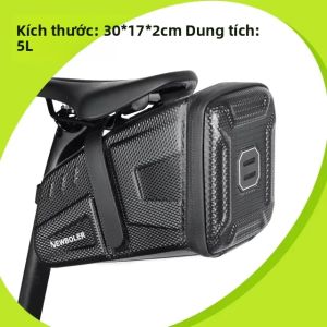 NEWBOLER 5L Chống Nước Yên Xe Đạp Túi Cho MTB Xe Đạp Đường Bộ Sọc Phản Quang Dụng Cụ Chống Mưa EVA Xe Đạp Phụ Kiện