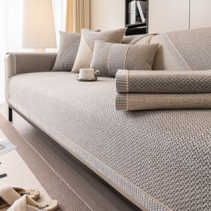 All-Cover Slip-Resistant Sofa Cover Cotton Linen Imitation