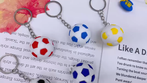 Keychain Football Creative Football Keychain Pvc Soft Rubber Simulation Football Jewelry Accessory Bag