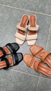 Yoshiko Sandal Heels Wanita DD02 Hak Tahu 3cm Tali Silang Elegan Nyaman untuk Kondangan & Harian