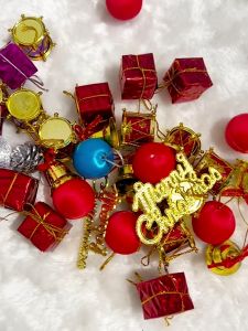 Mini Christmas Tree Ornaments Assorted Shatterproof Christmas Tree Decoration Set Hanging Decoration Pendants For Christmas Holiday Wedding Party Home Decor Supplies