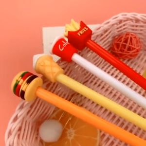 Cute Kawaii Creative Gel Pen Hamburger Cola School Supplies Sweet Lovely Ball Pen Fries Ice Cream Wholesale Notebook Spring School Supplies