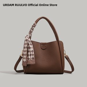 UR | Vintage Litchi Textured Bucket Bag