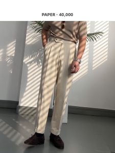 High Waist Daily Wear Casual Pants Linen Cotton Long Trousers