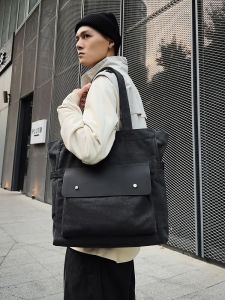 New Large Capacity Commuter Canvas Bag Casual Versatile Handbag for College Students Part-time Classes Fashionable Trendy Single Shoulder Womens Bag