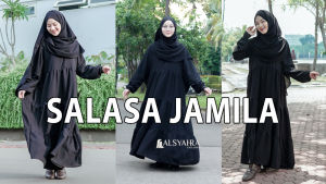 Alsyahra Exclusive Gamis Abaya Syari Salasa Jamila Jetblack